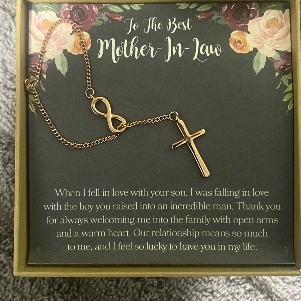 Gold Infinity Cross Necklace